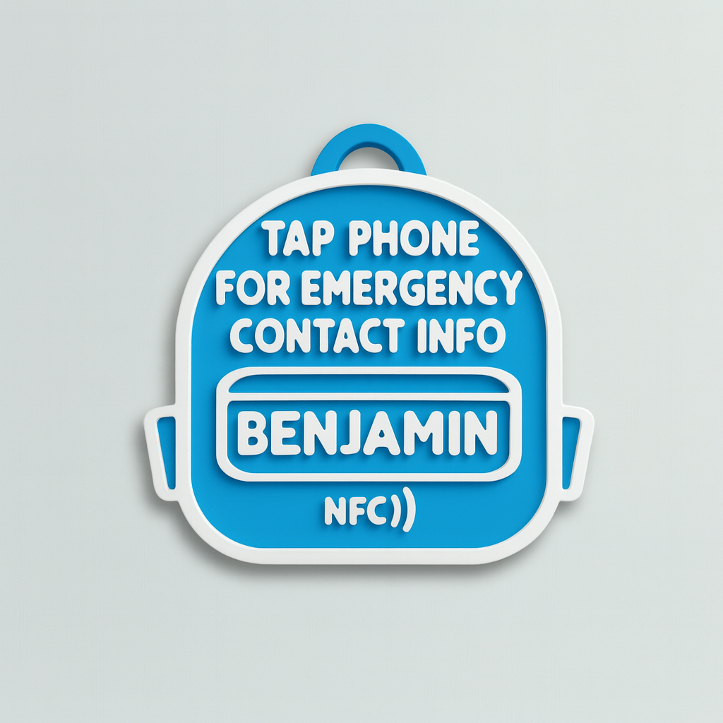NFC Child Safety Tag - Backpack