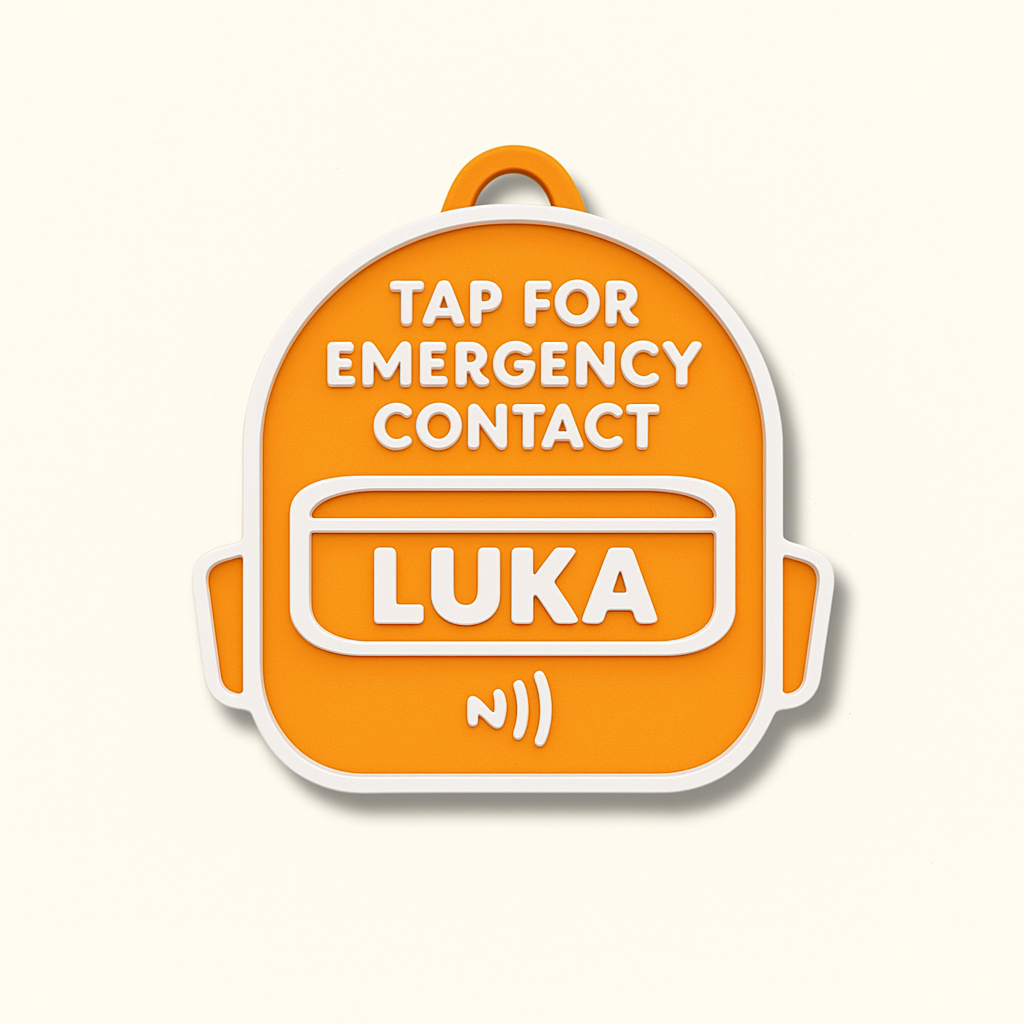 NFC Child Safety Tag - Backpack