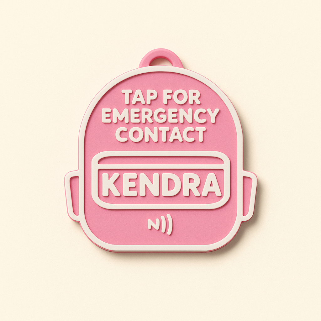 NFC Child Safety Tag - Backpack