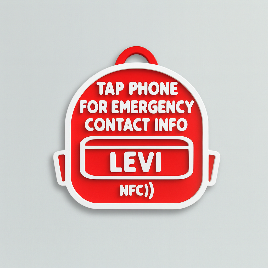 NFC Child Safety Tag - Backpack