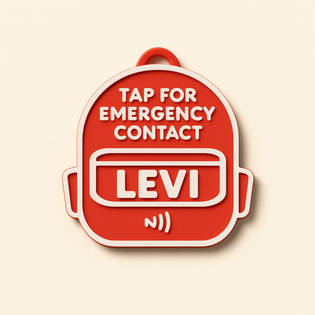 NFC Child Safety Tag - Backpack