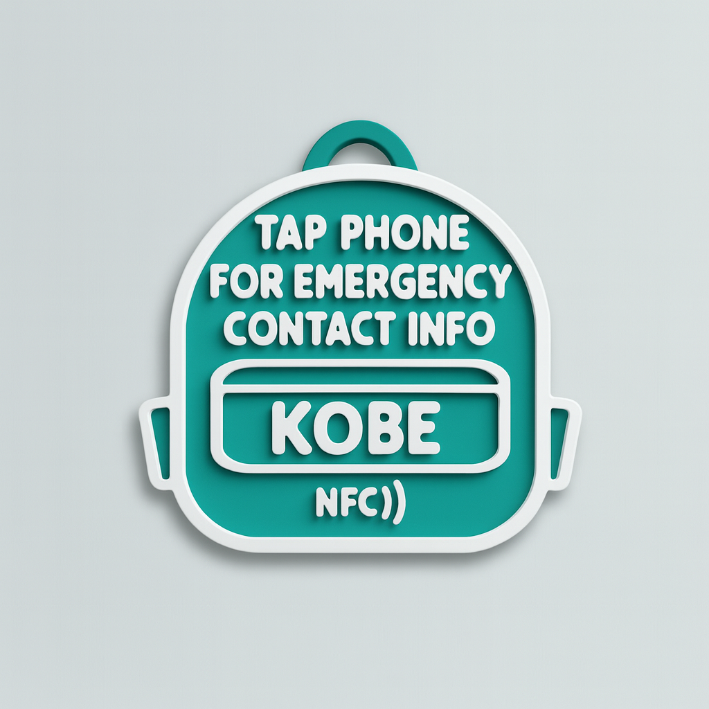 NFC Child Safety Tag - Backpack