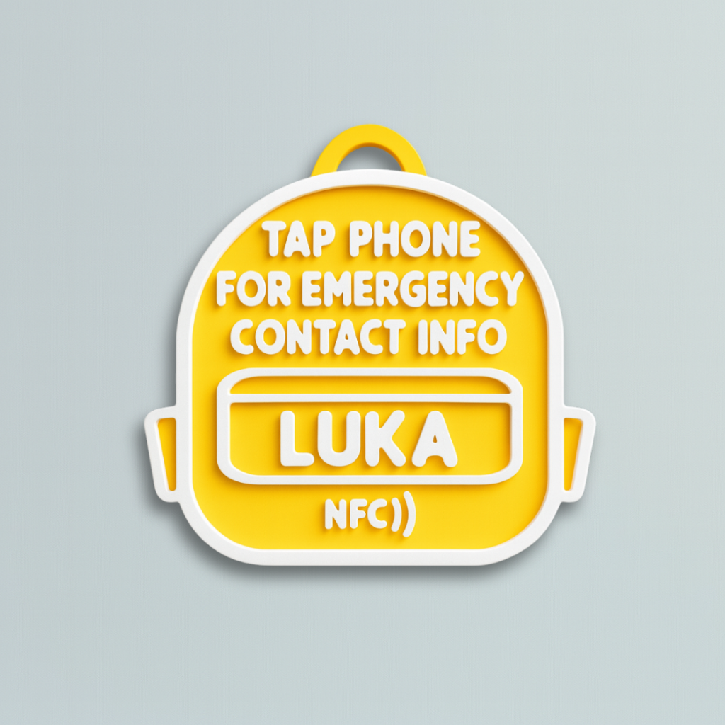 NFC Child Safety Tag - Backpack